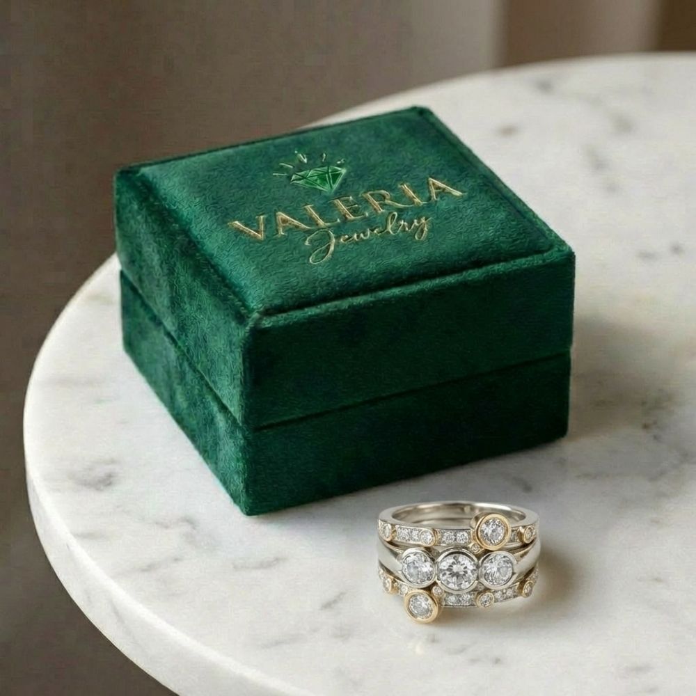Vintage Zirconia Bright Layered Ring