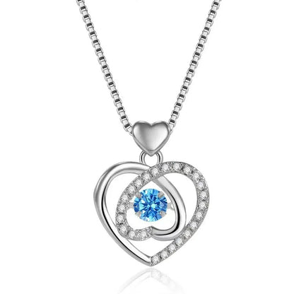 Vinatage Beating Heart Necklace Love Heart Ocean Heart