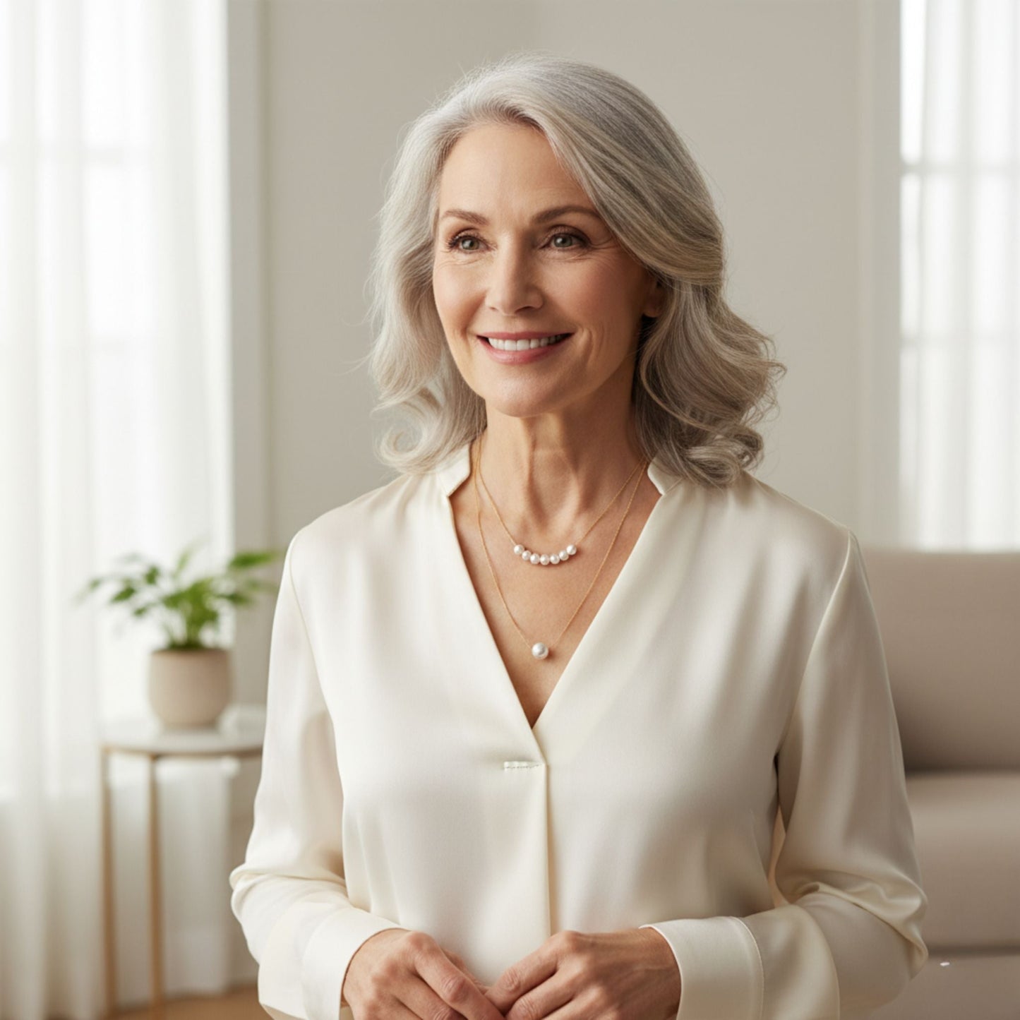 Elegant Double Pearl Necklace