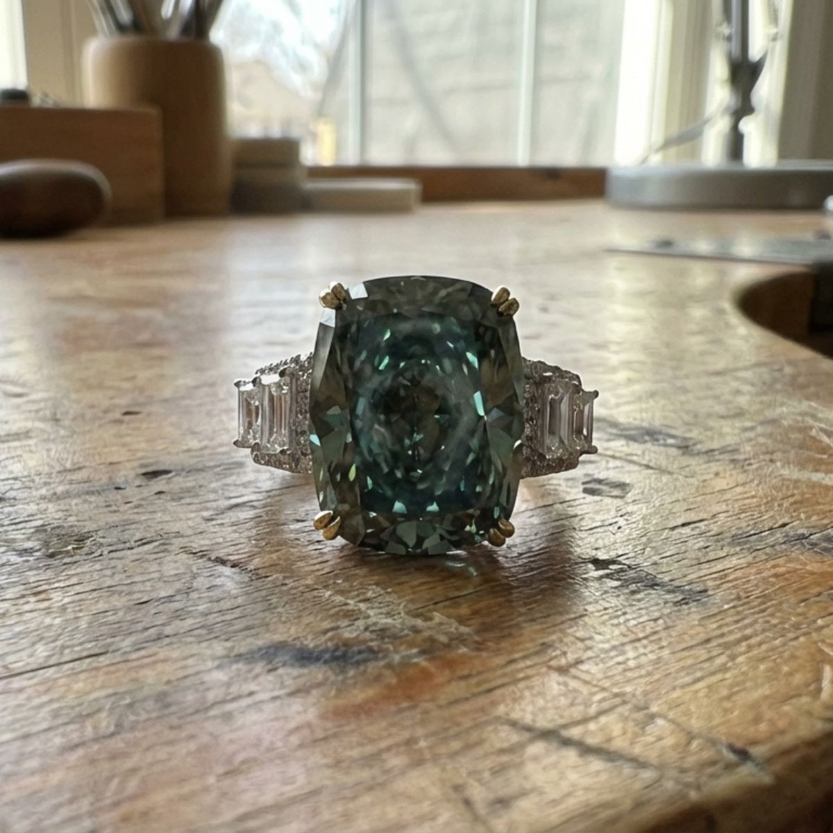 Vintage Cosmic Crystal Ring in Sterling Silver