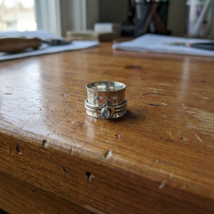 Vintage Silver Moonstone Ring