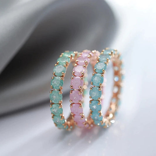 Gold Round Stone Ring