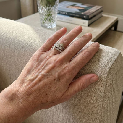 Vintage Zirconia Bright Layered Ring