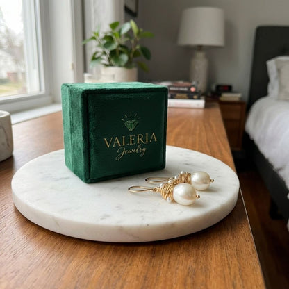 Vintage Pearl Golden Threads Earrings