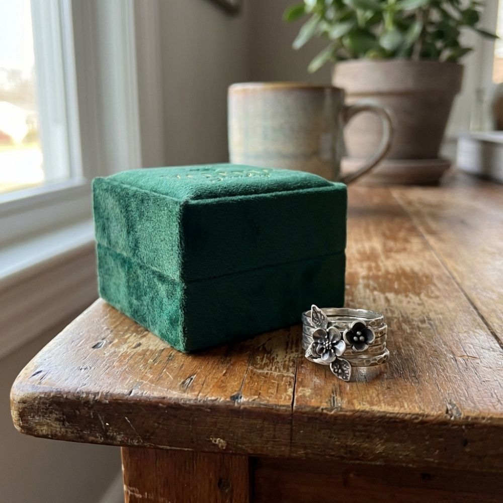 Vintage Flower Silver Layer Ring