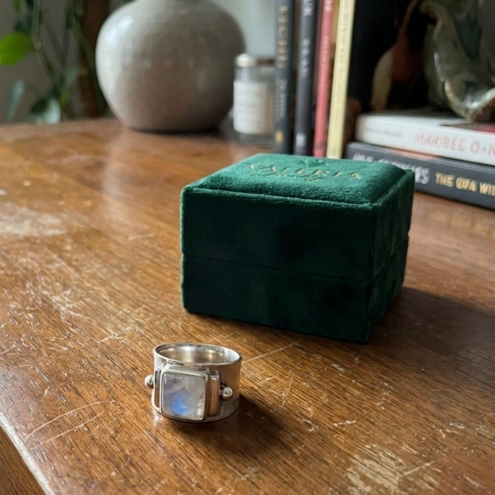 Vintage Moonstone Cubic Ring