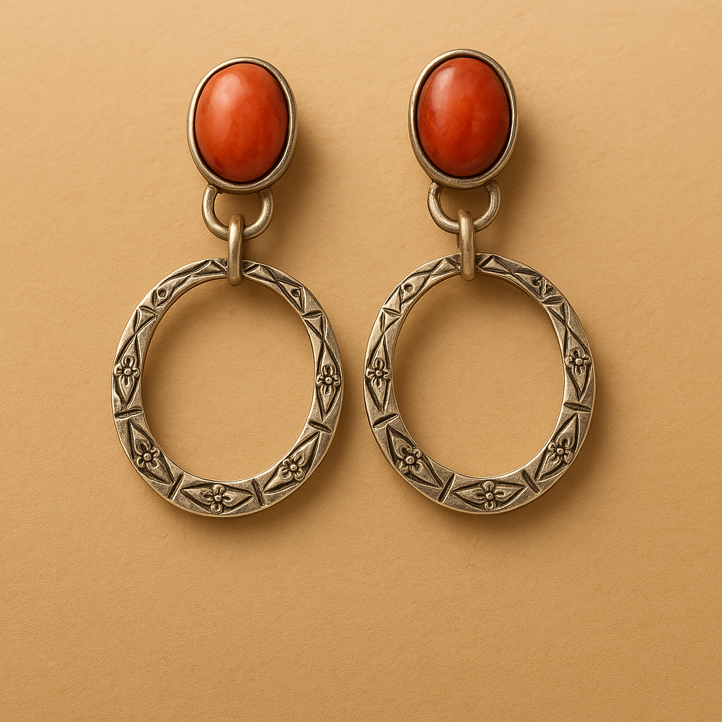 Boho Vintage Onyx Earrings