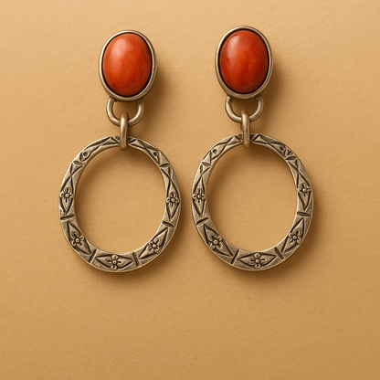 Boho Vintage Onyx Earrings