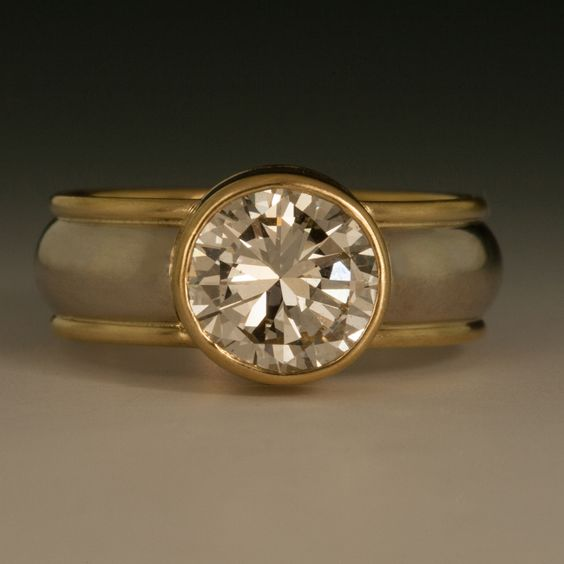 Vintage Inlaid Rounded Bright Stone Ring-Lydieannejewelry
