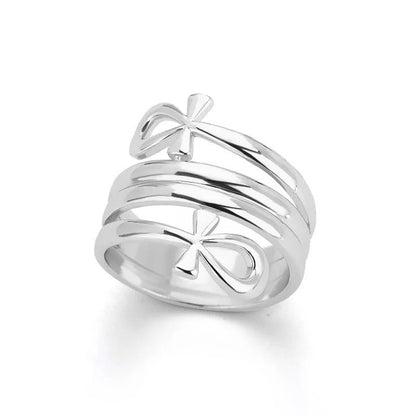 Silver Wrapped Religious Ring-Lydieannejewelry