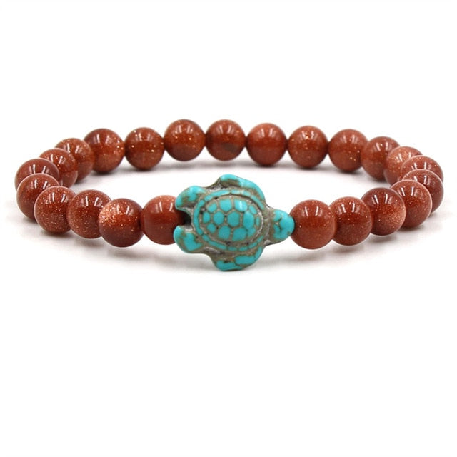 Unique Natural Stone Beads Turtle Bracelets